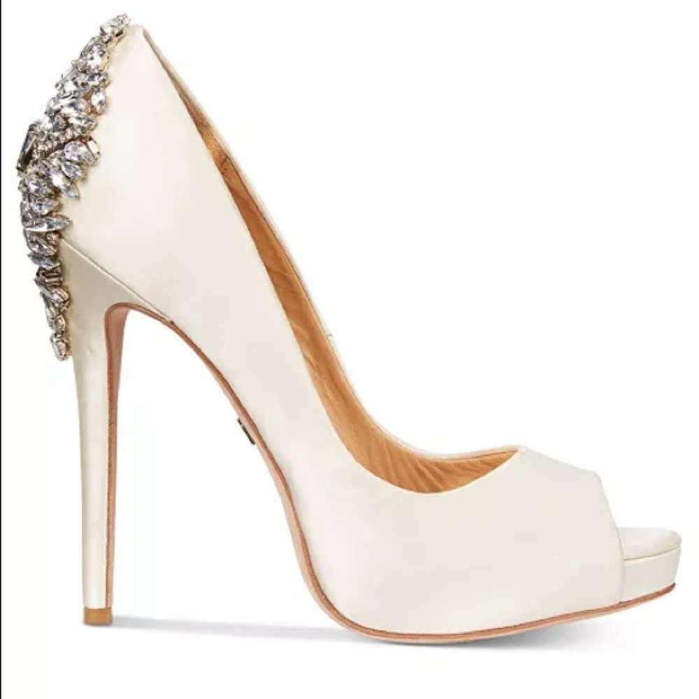 BADGLEY MISCHKA- Kiara Crystal Back Open Toe Pump
